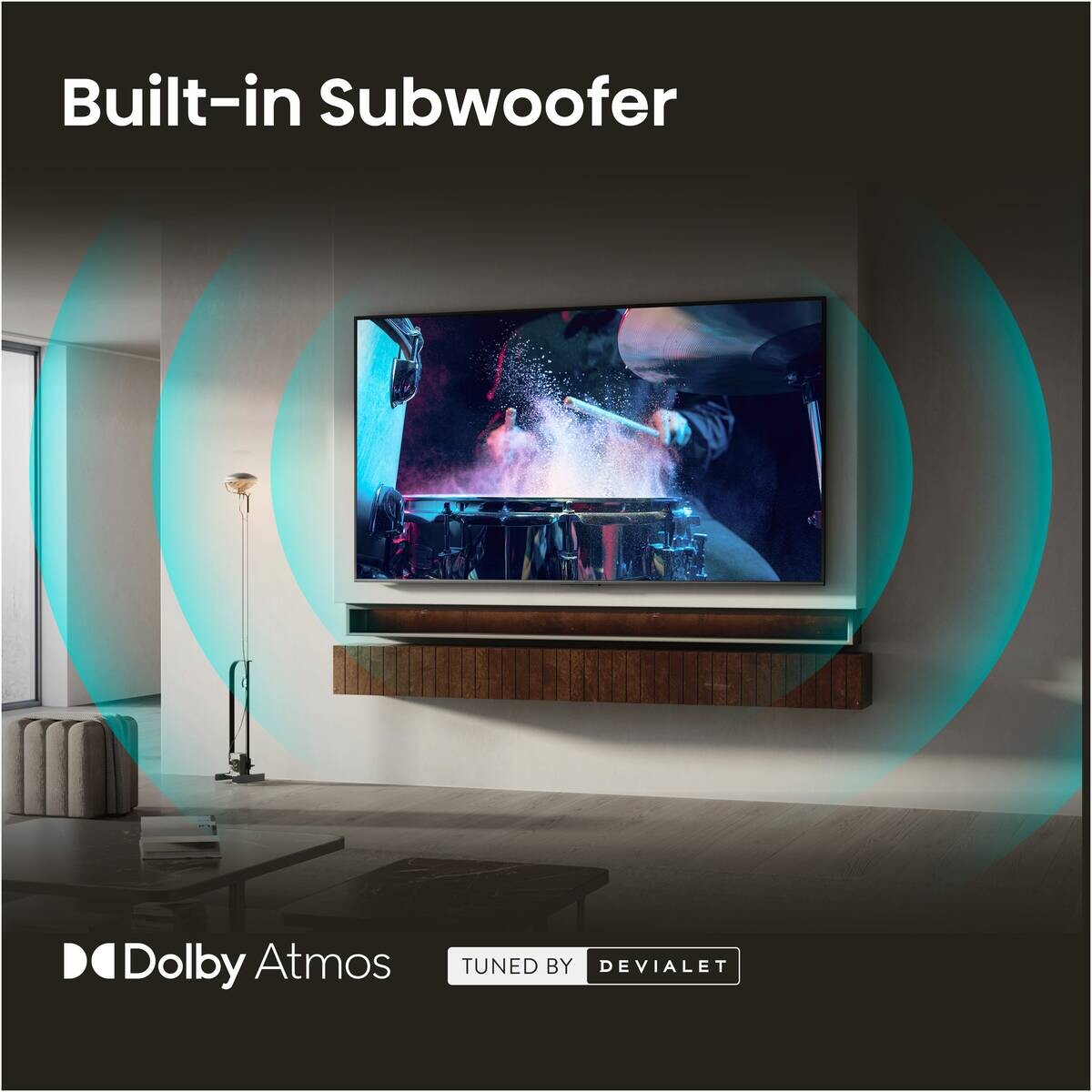 Hisense Mini-LED-Fernseher 55U7SE B/H: ca. 123x77 cm