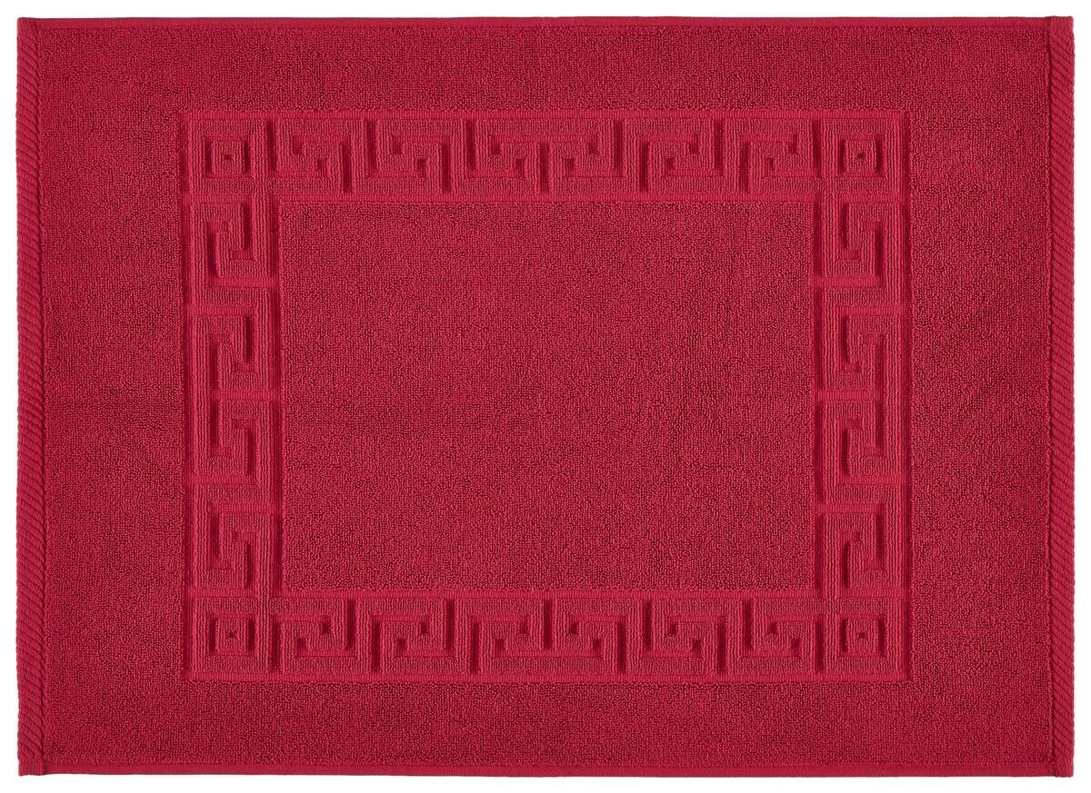 POCOline Duschvorleger Mäander rot 100% Baumwolle B/L: ca. 50x70 cm