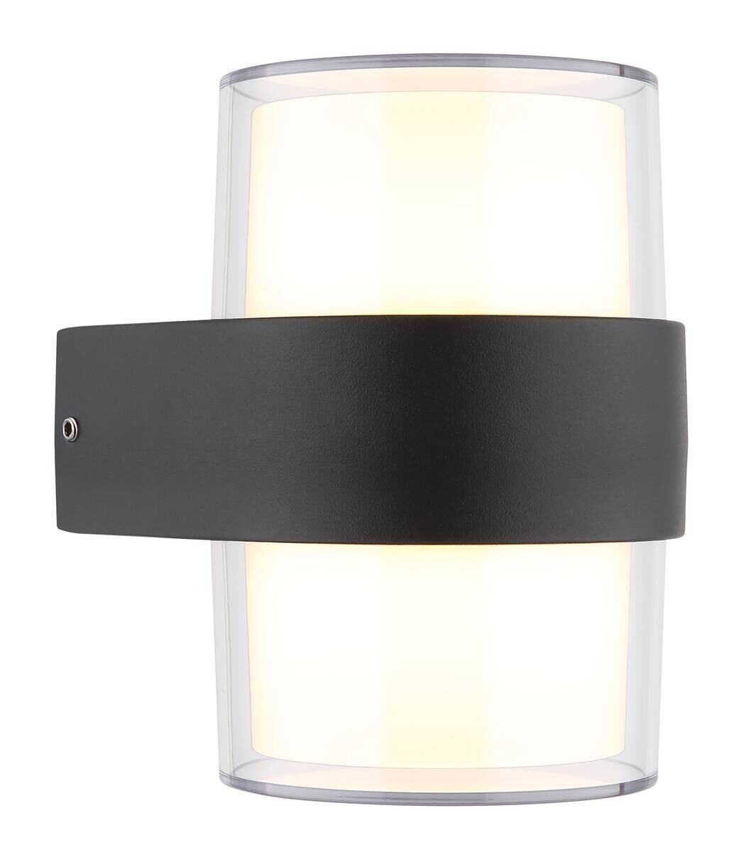 Außenleuchte anthrazit klar Satiniert B/H/L: ca. 10,5x13x9,6 cm