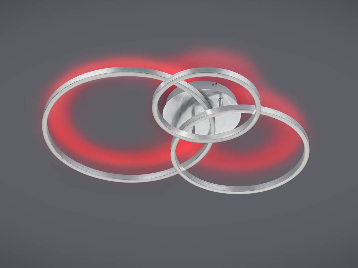 GLOBO LED-Deckenleuchte Winona nickel Metall B/H/T: ca. 78x11,5x60 cm