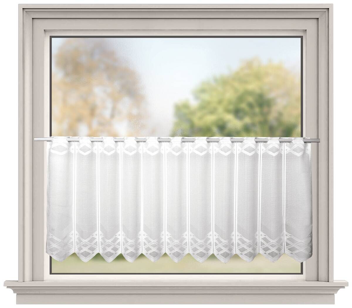 Sensation Scheibengardine weiß B/L: ca. 200x60 cm