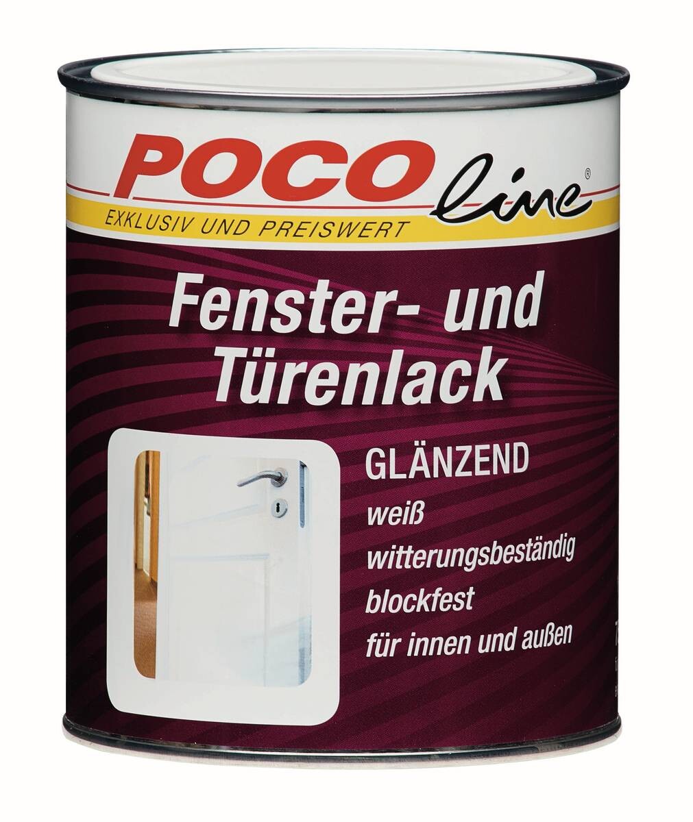 POCOline Acryl Türen- und Fensterlack weiß glänzend ca. 0,75 l