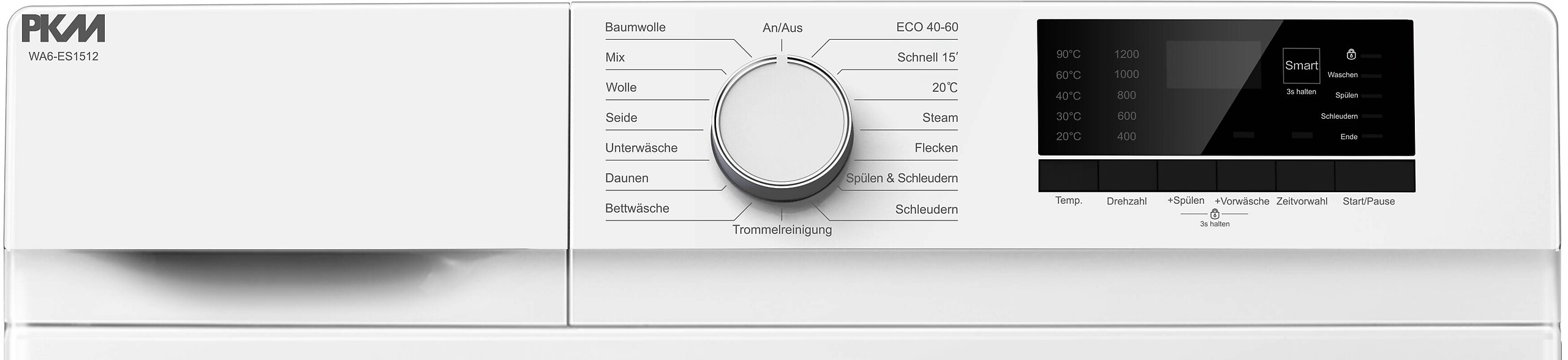 PKM Waschmaschine WA6-ES1512 weiß B/H/L: ca. 60x84x45 cm ca. 6 kg