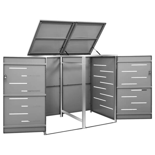 vidaXL Mülltonnenbox anthrazit B/H/T: ca. 138x112,5x77,5 cm
