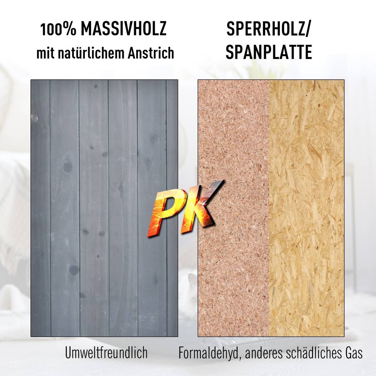 PawHut Katzenvilla grau Holz B/H/L: ca. 55x109x59 cm