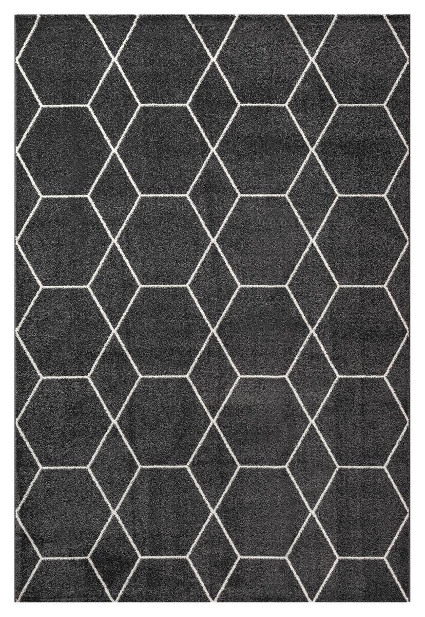 Sanat Teppich Trellis anthrazit B/L: ca. 80x150 cm
