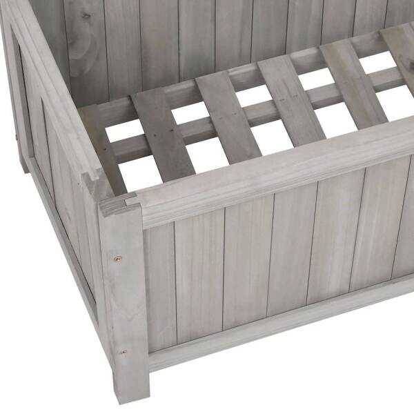 Gartenspalier grau Holz B/H/L: ca. 30x135x70 cm