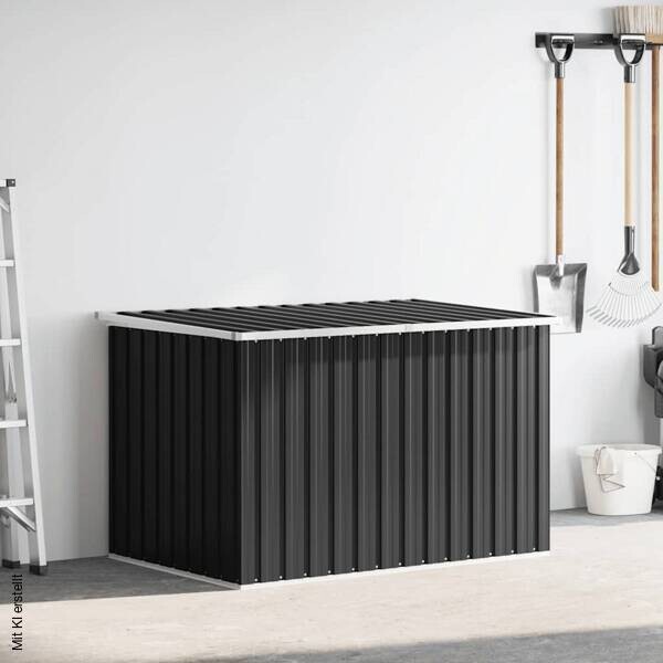 vidaXL Aufbewahrungsbox anthrazit Stahl B/H/T/L: ca. 99x93x99x149 cm