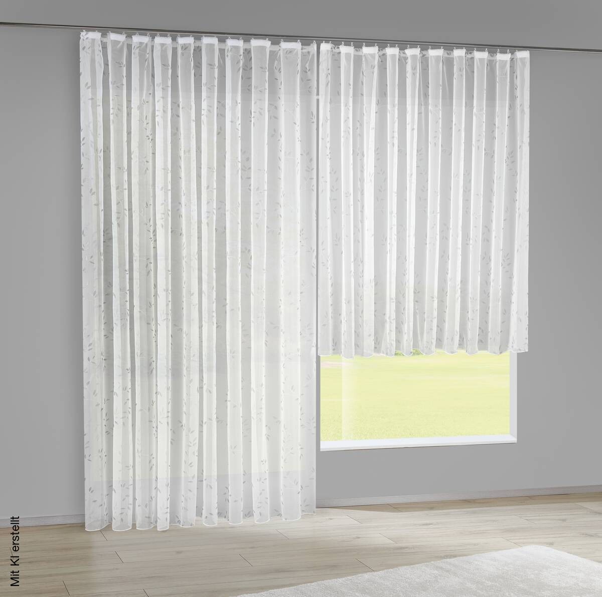 POCOline Fertigstore Laura weiß B/L: ca. 145x300 cm