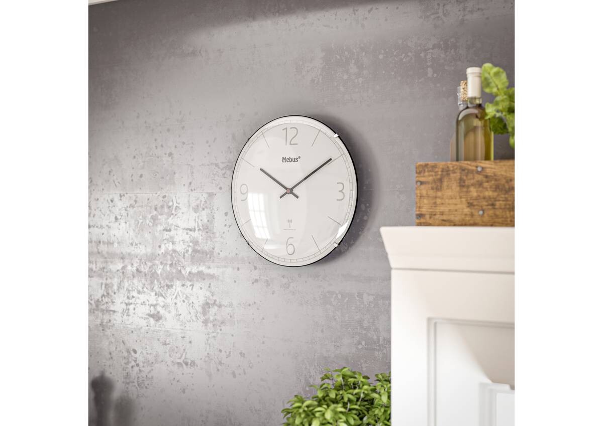 Mebus Wanduhr grau D: ca. 30 cm