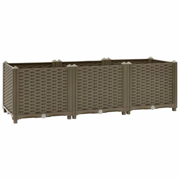 Hochbeet braun Polypropylen B/H/L: ca. 40x38x120 cm