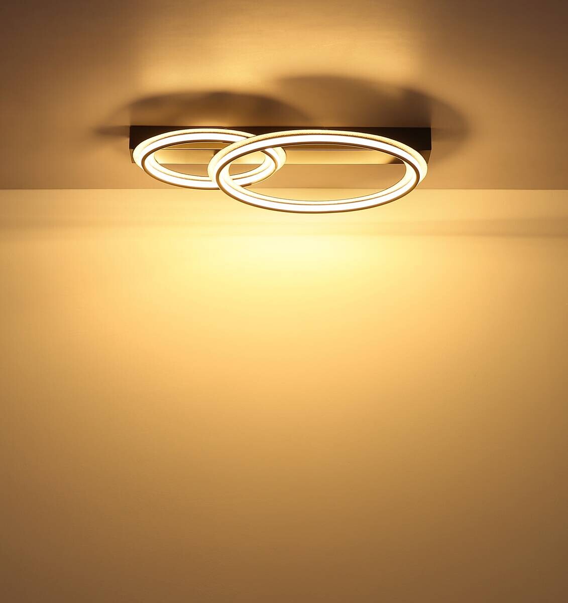 GLOBO LED-Deckenleuchte ELAN schwarz Aluminium Metall B/H/T: ca. 33x7,2x45 cm 1 Brennstellen