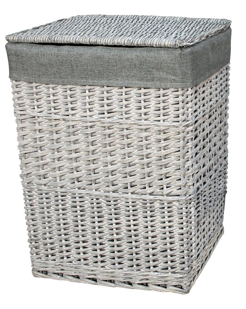 POCOline Wäschekorb grau Weide B/H/L: ca. 27x52x38 cm