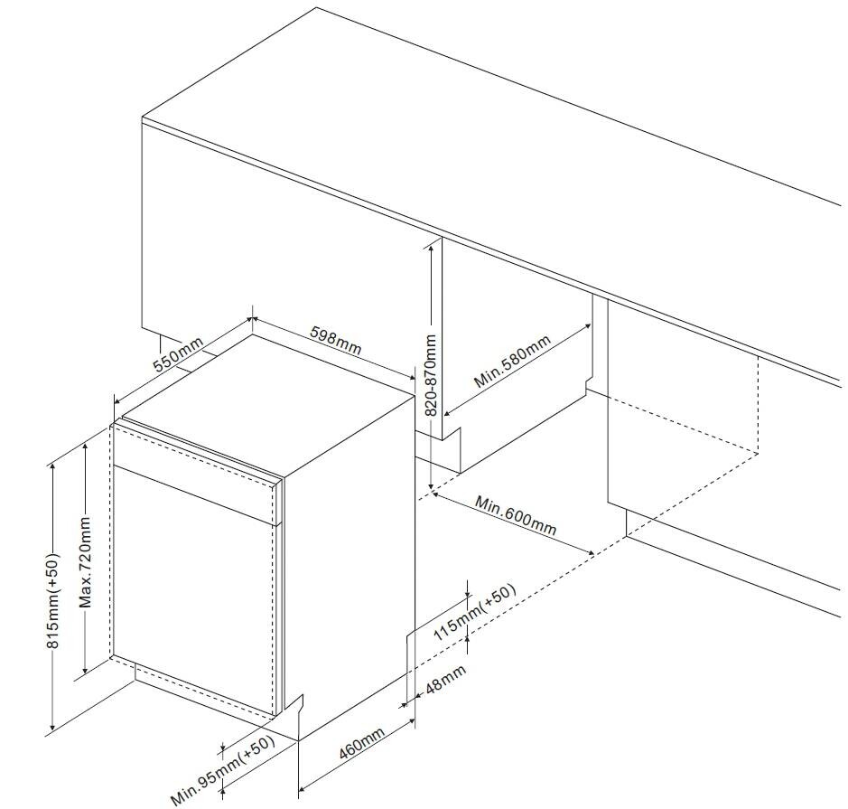 artego Küchenblock Feel weiß B/T: ca. 280x60 cm