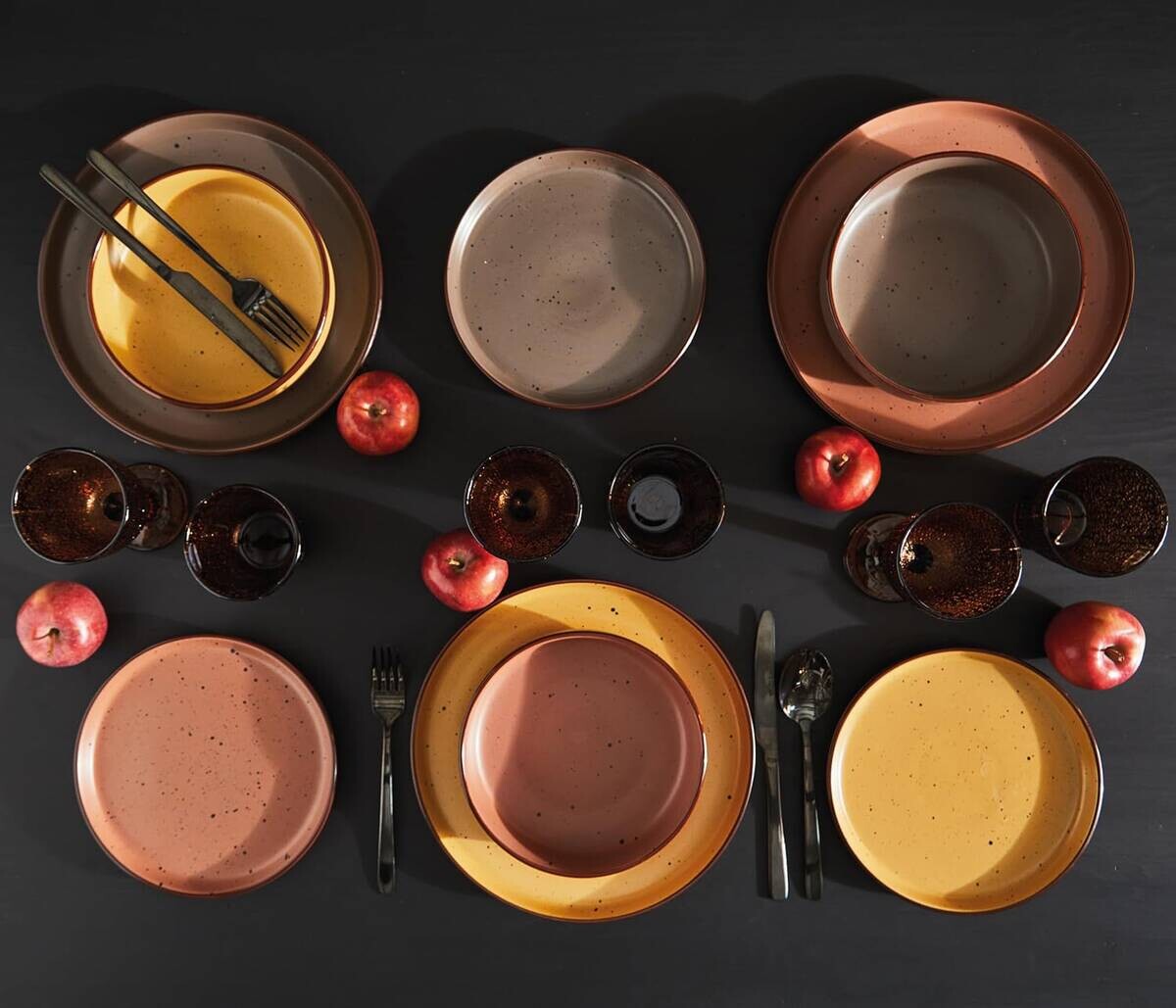 TOGNANA Tafelservice URBAN BRUGES bunt Steinzeug 18 tlg.