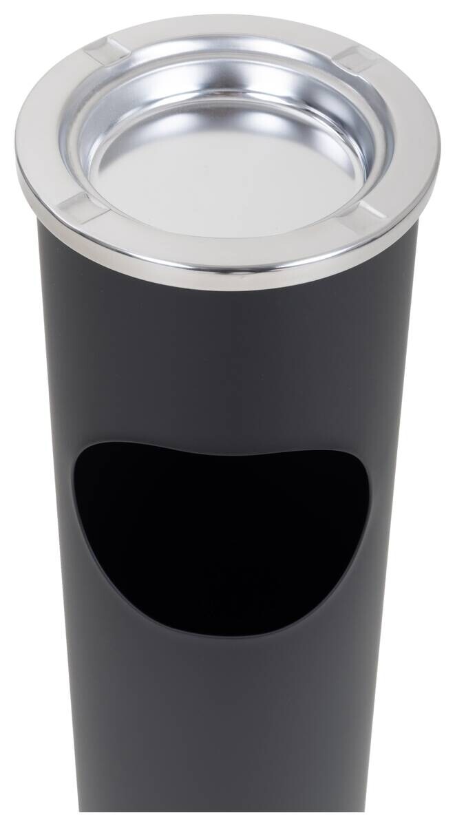 Aschenbecher schwarz Metall