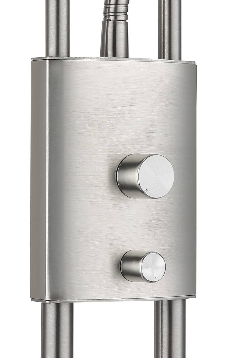 GLOBO LED-Deckenfluter nickel Metall B/H/L: ca. 25,5x180x28 cm 1 Brennstellen