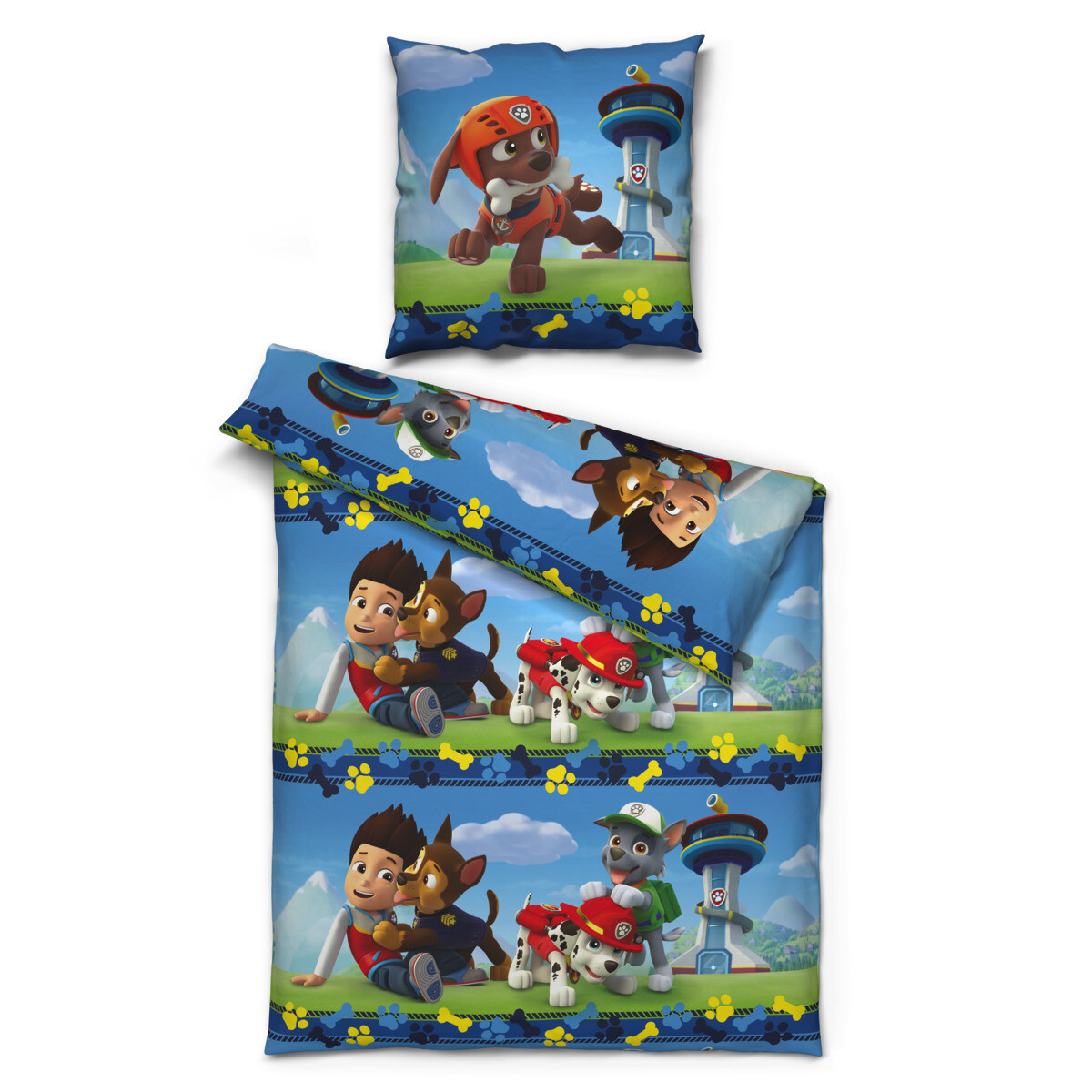 Microfaser Bettwäsche Paw Patrol blau 100% Polyester B/L: ca. 135x200 cm