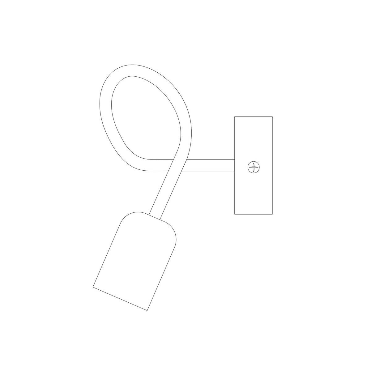 Lamkur Wandleuchte schwarz Stahl B/H/L: ca. 8x18x16 cm E27 1 Brennstellen