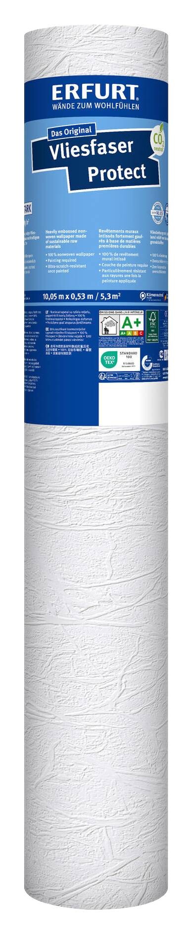 Erfurt Vliestapete Protect 200 weiß B/L: ca. 53x1005 cm