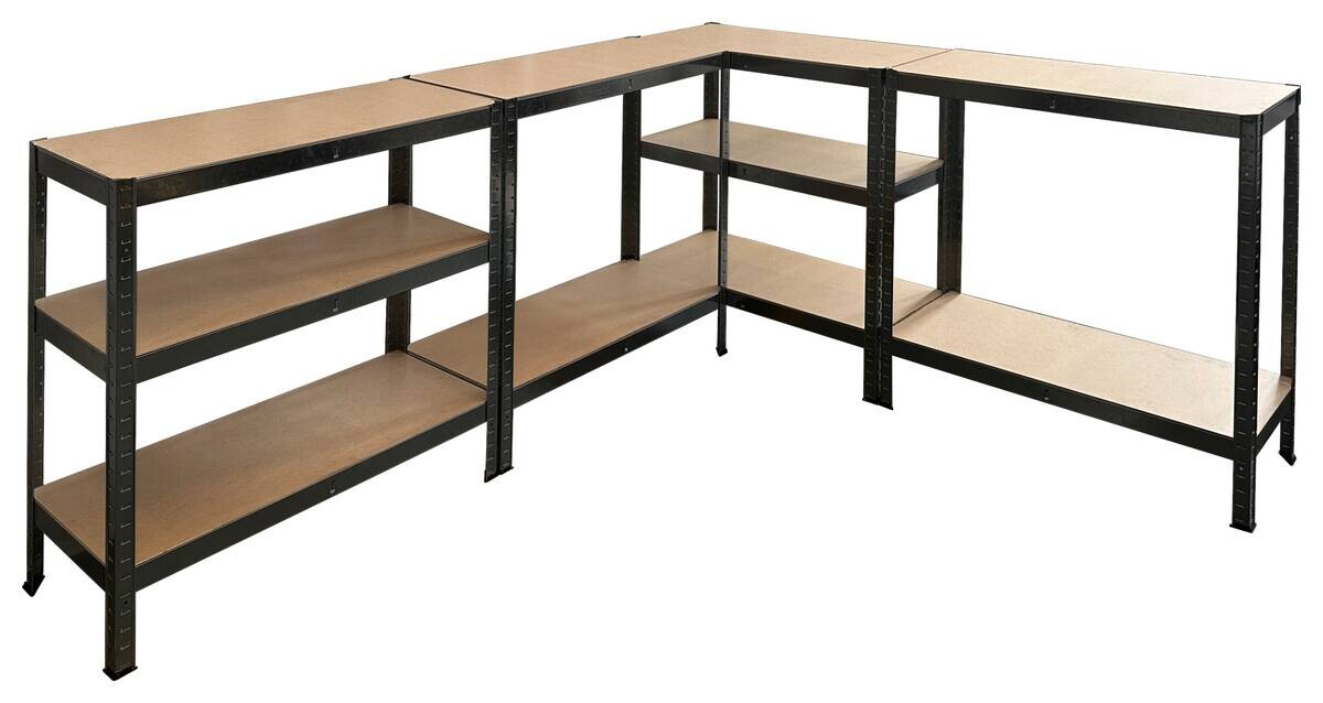 Schwerlastregal 2erSet schwarz B/H/T: ca. 200x200x60 cm