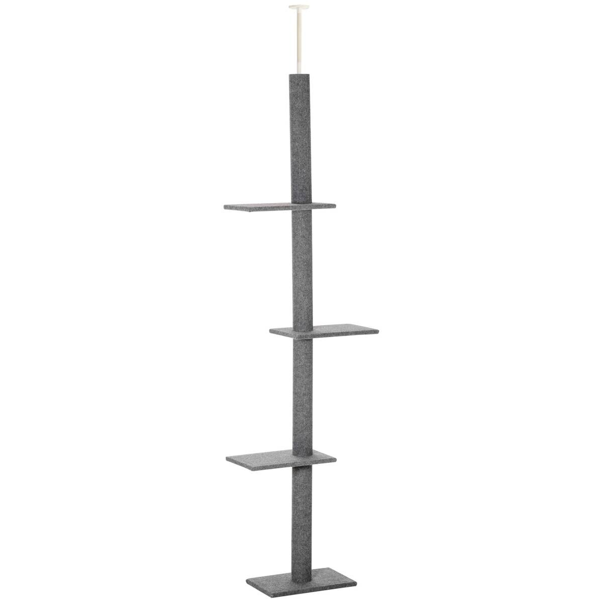 PawHut Kratzbaum grau Polyester B/H/L: ca. 27x228x43 cm