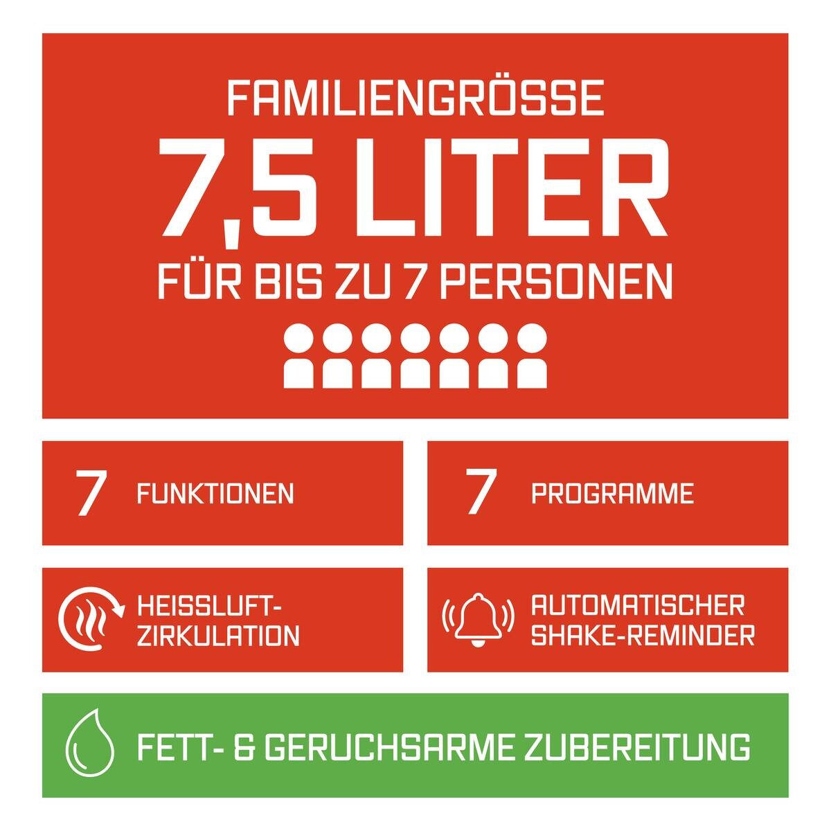 GOURMETmaxx Heißluftfritteuse 15437 schwarz Metall B/H/L: ca. 31,3x44x34,2 cm ca. 7,5 l