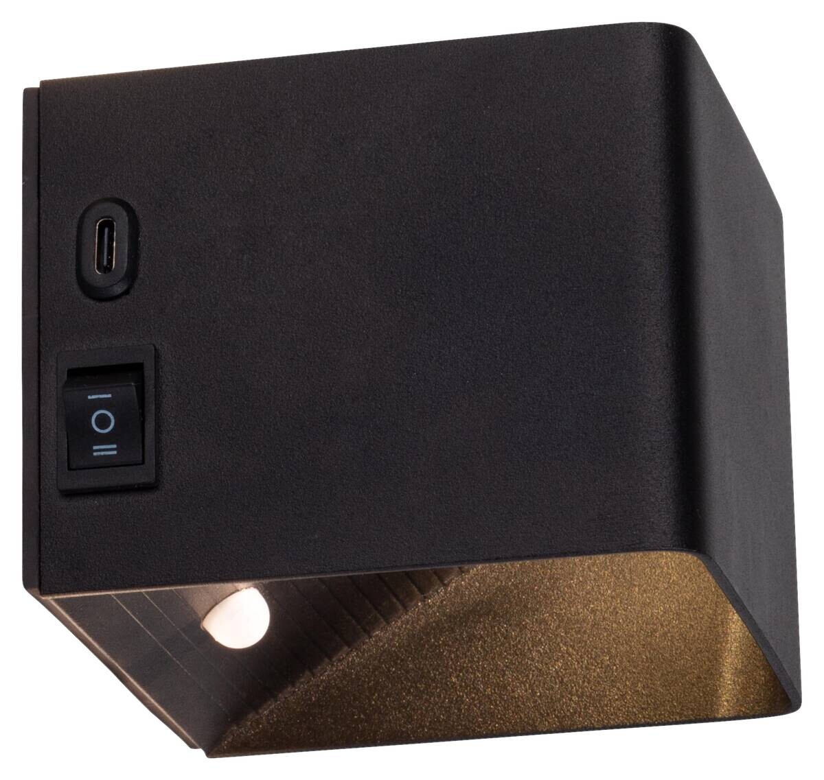 Näve Leuchten LED-Wandleuchte schwarz Metall B/H/T: ca. 10x8x10 cm