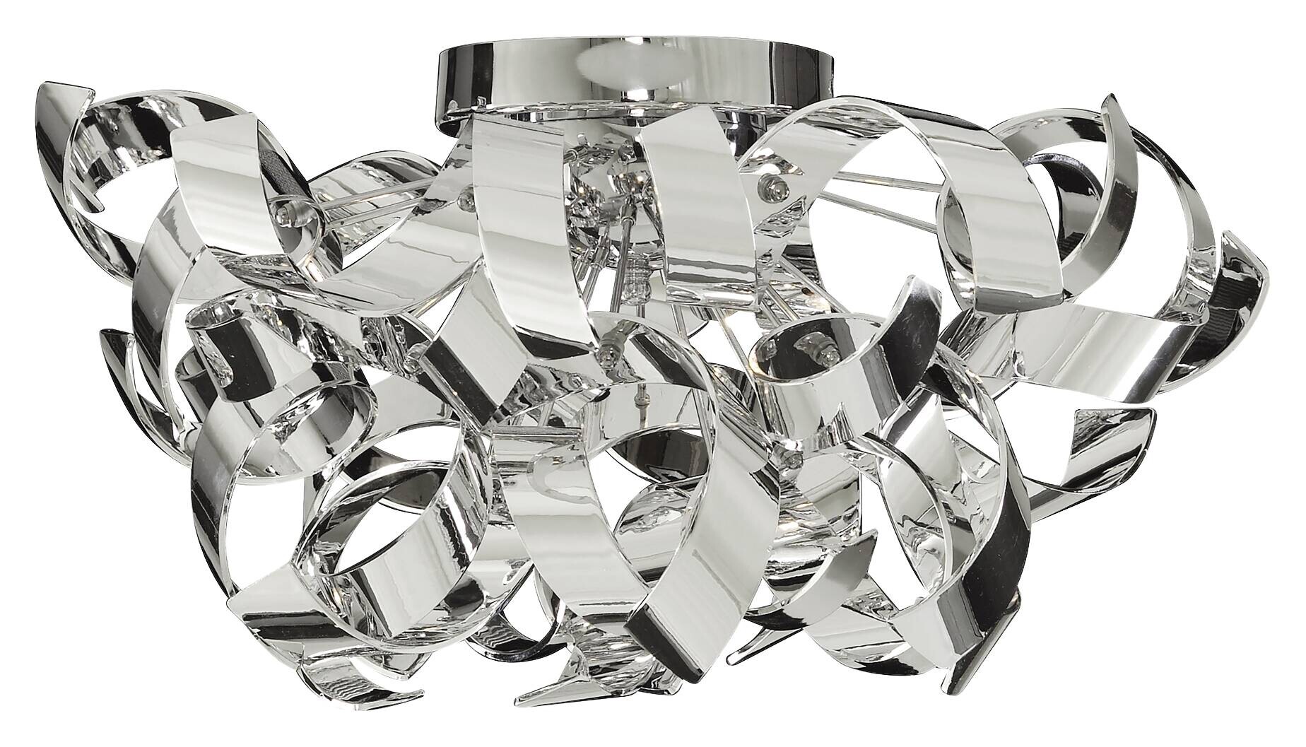 Searchlight Deckenleuchte Curls Chrom Stahl B/H/D: ca. 45x27x45 cm G9 3 Brennstellen