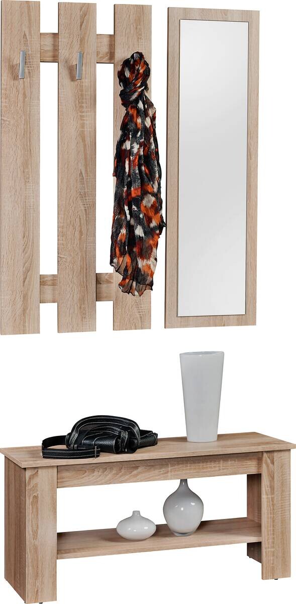 Garderobenset Lupo Eiche Sonoma Nachbildung B/H/T: ca. 90x154x33 cm