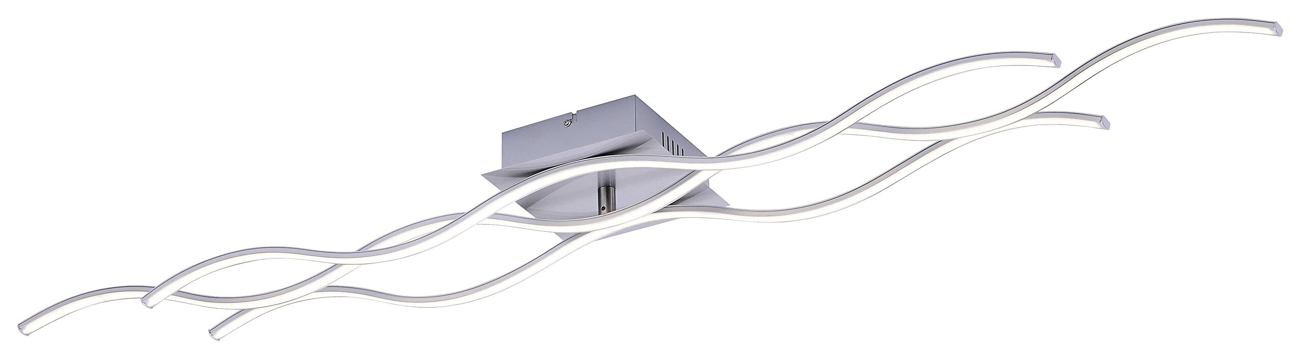 Just Light Deckenleuchte Wave Chrom Stahl Kunststoff B/L: ca. 16x140 cm