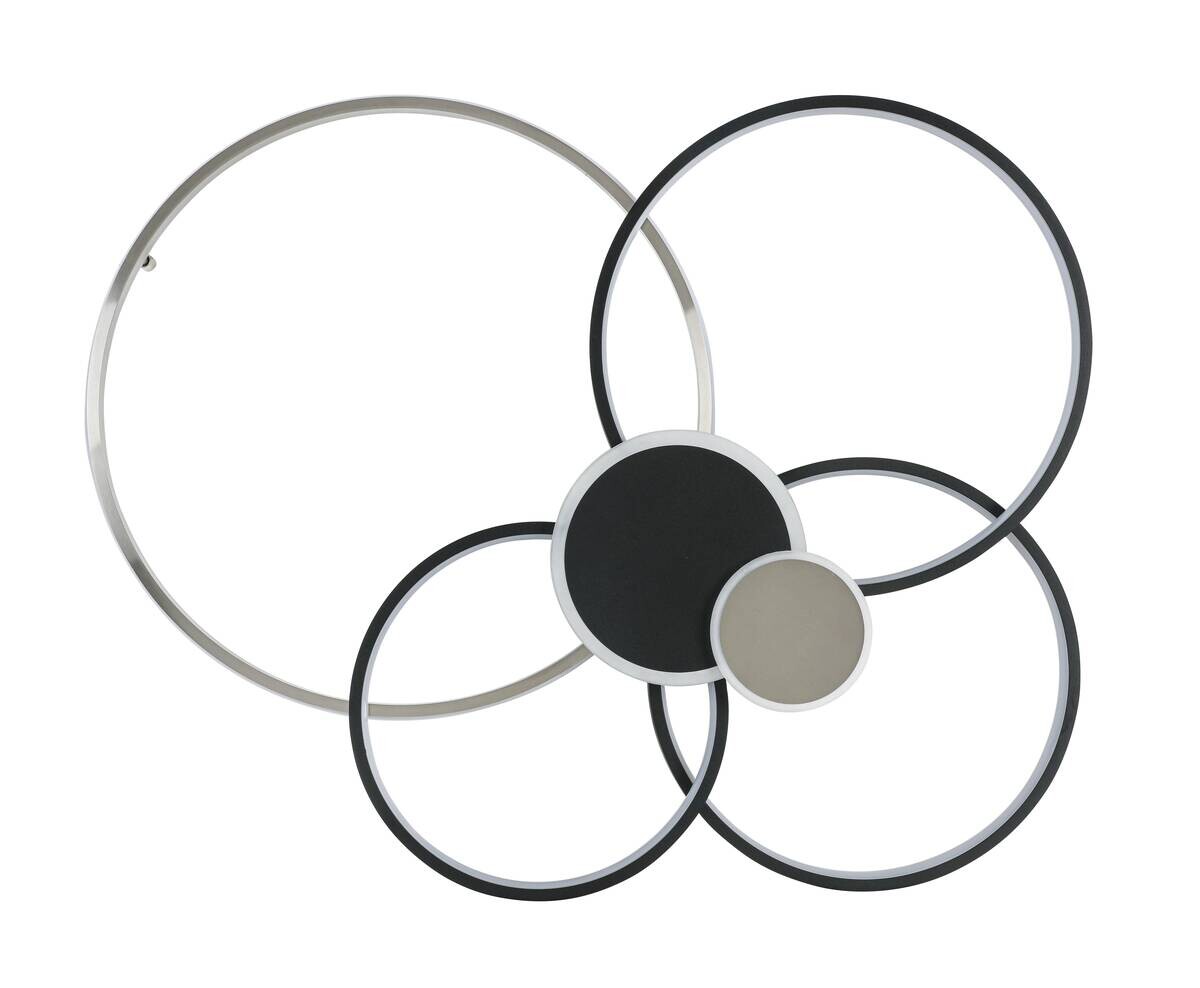 Nolo LED-Deckenleuchte Big schwarz Aluminium B/H/L: ca. 64x11x80 cm