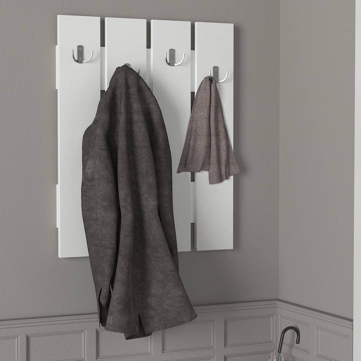 Garderobe Anita weiß B/H/T: ca. 64,7x80x3,6 cm