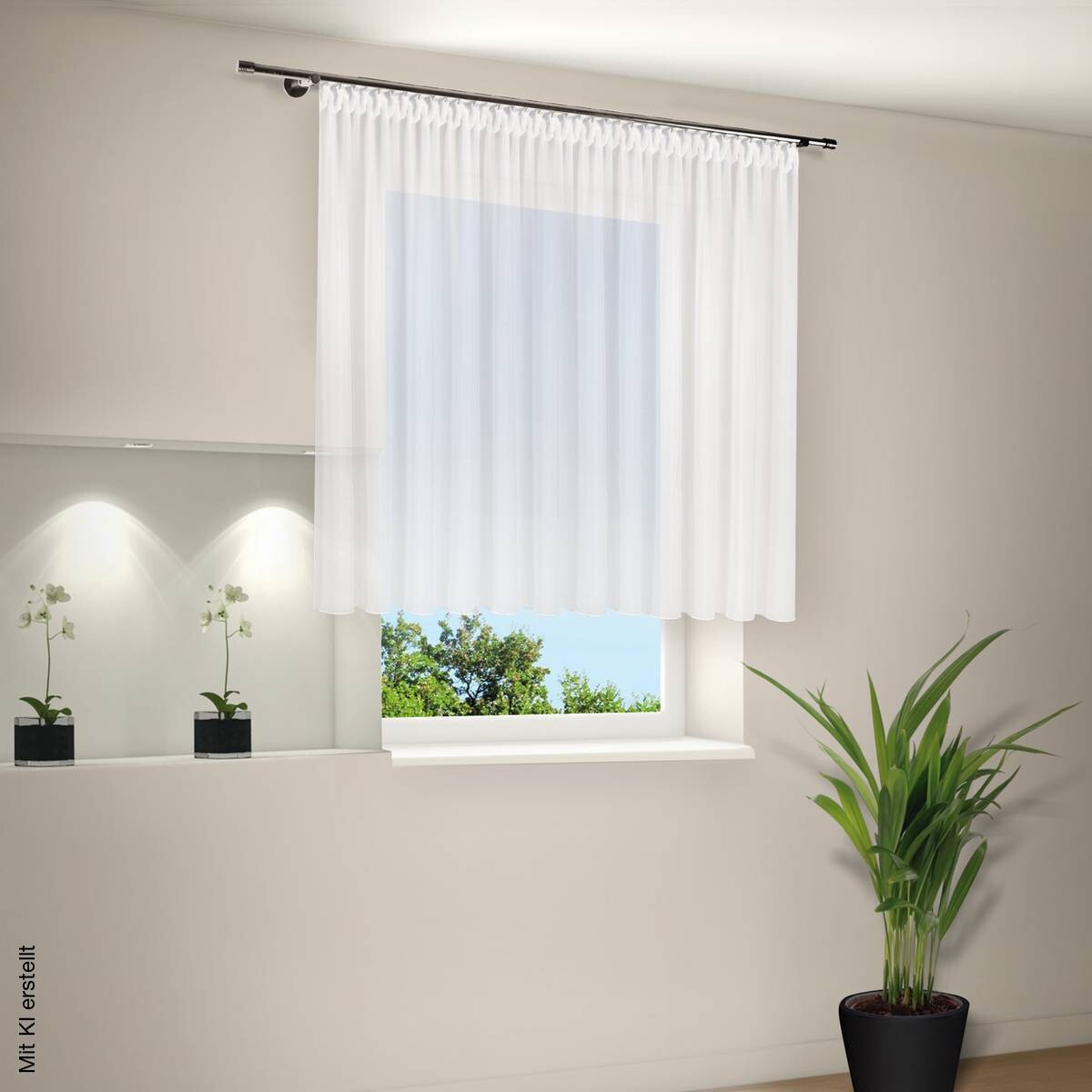 Happy Home Fertigstore Laura weiß 100% Polyester B/L: ca. 600x150 cm