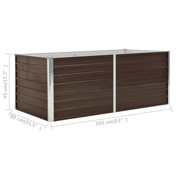 Hochbeet braun Metall B/H/L: ca. 80x45x160 cm