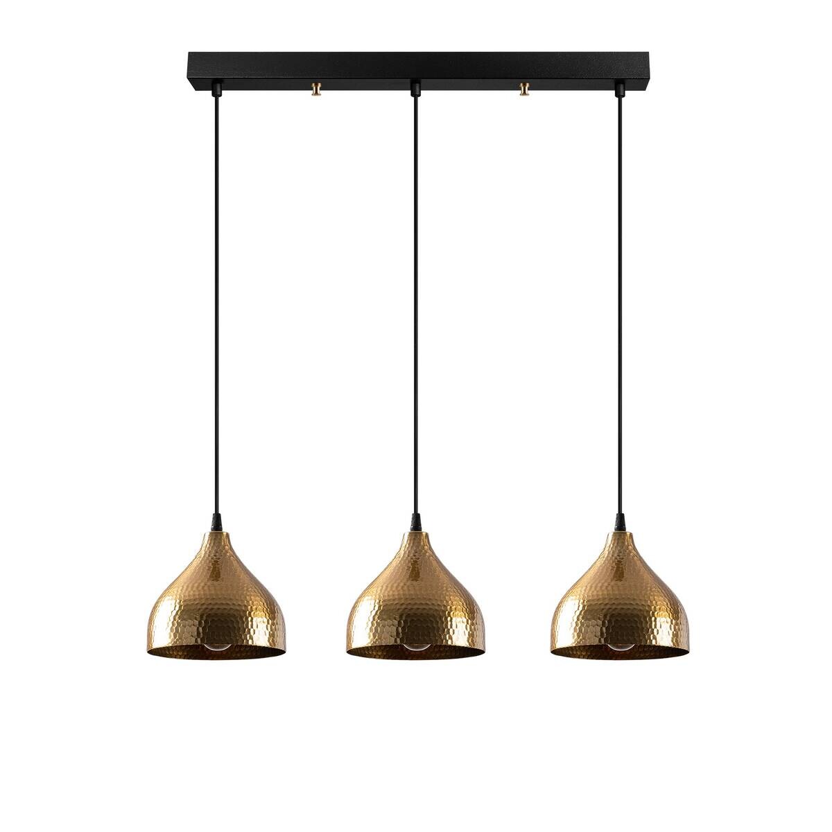 Opviq Pendelleuchte Tattoo bronze Metall B/H/T/L/D: ca. 18x114x18x68x18 cm E27 3 Brennstellen