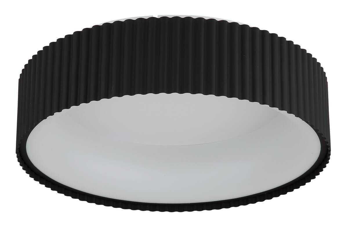 GLOBO LED-Deckenleuchte mattschwarz Opal weiß Acryl Metall H/D: ca. 13x46 cm 1 Brennstellen