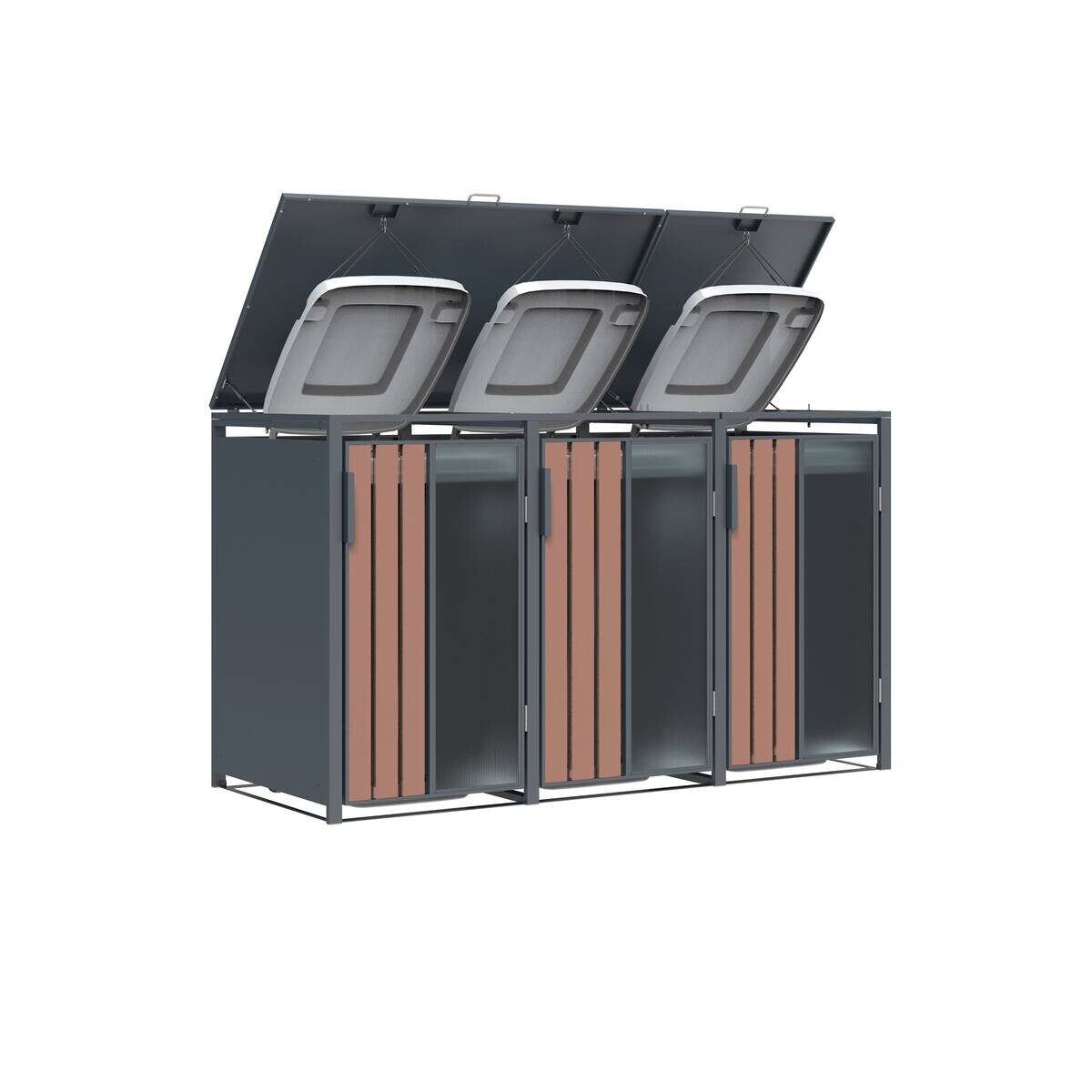 Westmann Mülltonnenbox Status anthrazit B/H/L: ca. 198x116x80 cm