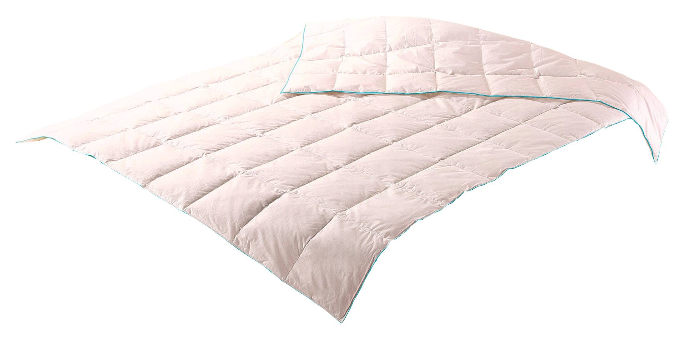 Steppbett weiß Bezug: 100% Baumwolle Füllung: 90% Daunen, 10% Federn B/L: ca. 135x200 cm