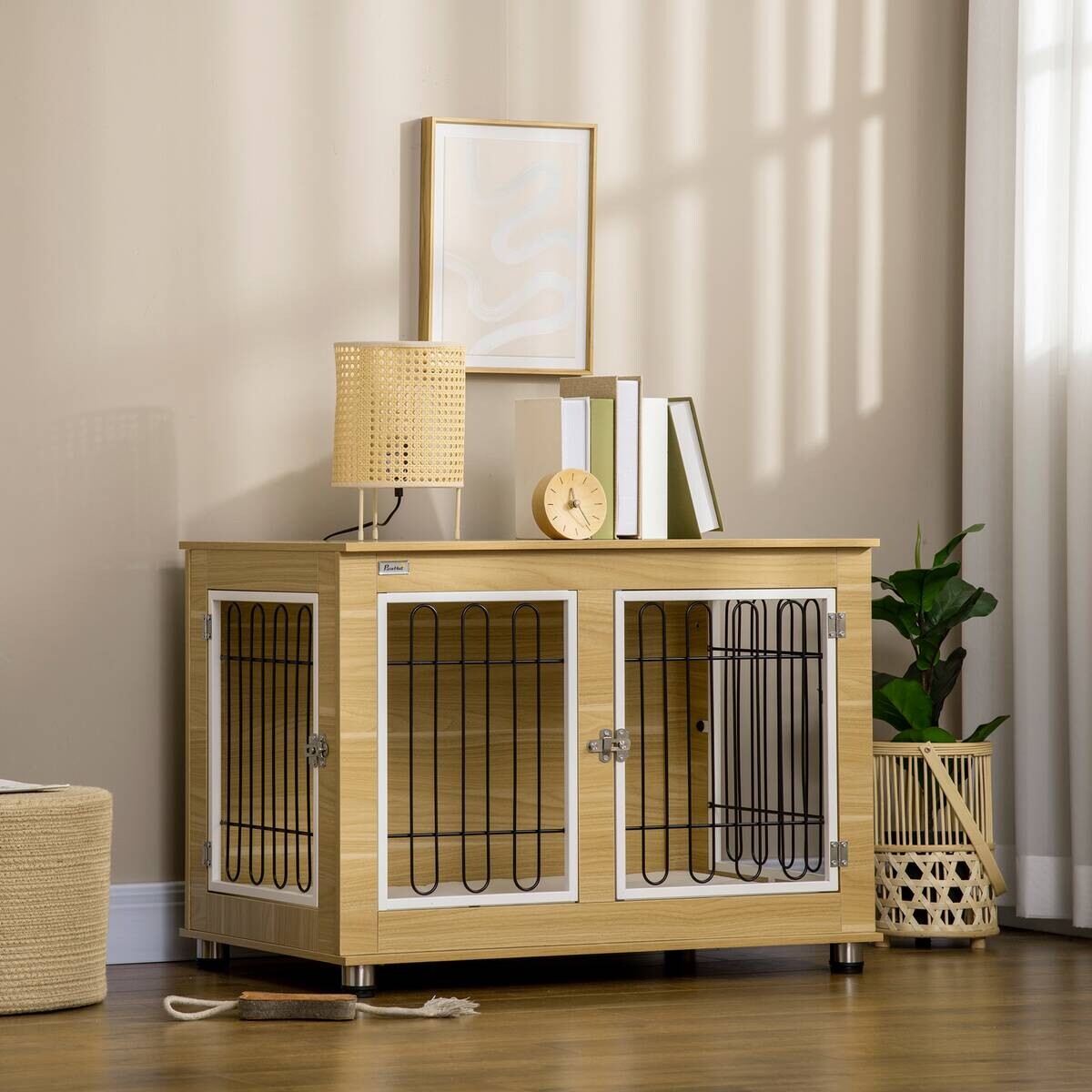 PawHut Hunde-Zubehör Eiche Polypropylen B/H/L: ca. 58x90x65 cm