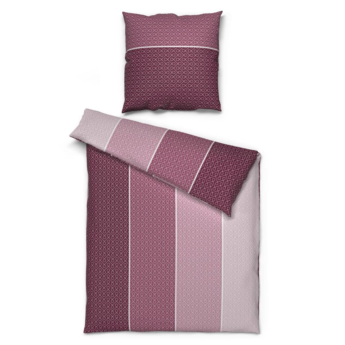 Microfaser Bettwäsche Seersucker flieder 100% Polyester B/L: ca. 135x200 cm