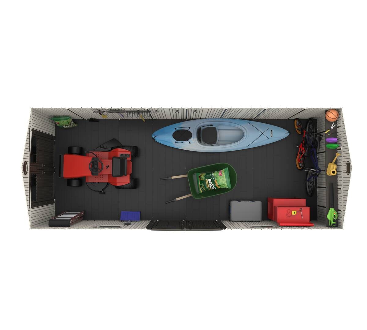 Lifetime Gerätehaus Neptun grau B/H/L: ca. 610x241x243 cm