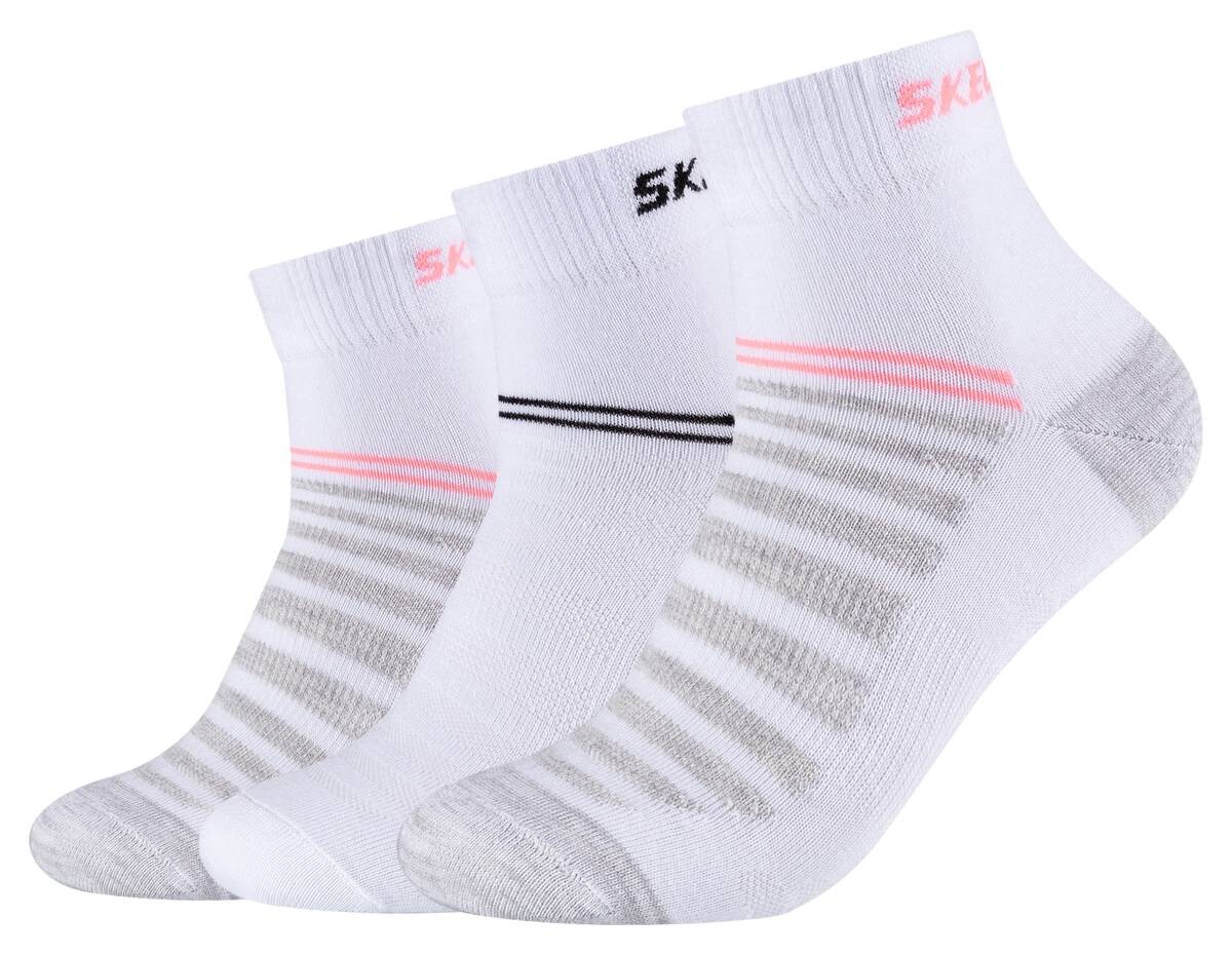 Skechers Damen & Herren-Socken Skechers Weißmix 3 Packstücke Größe 43-46