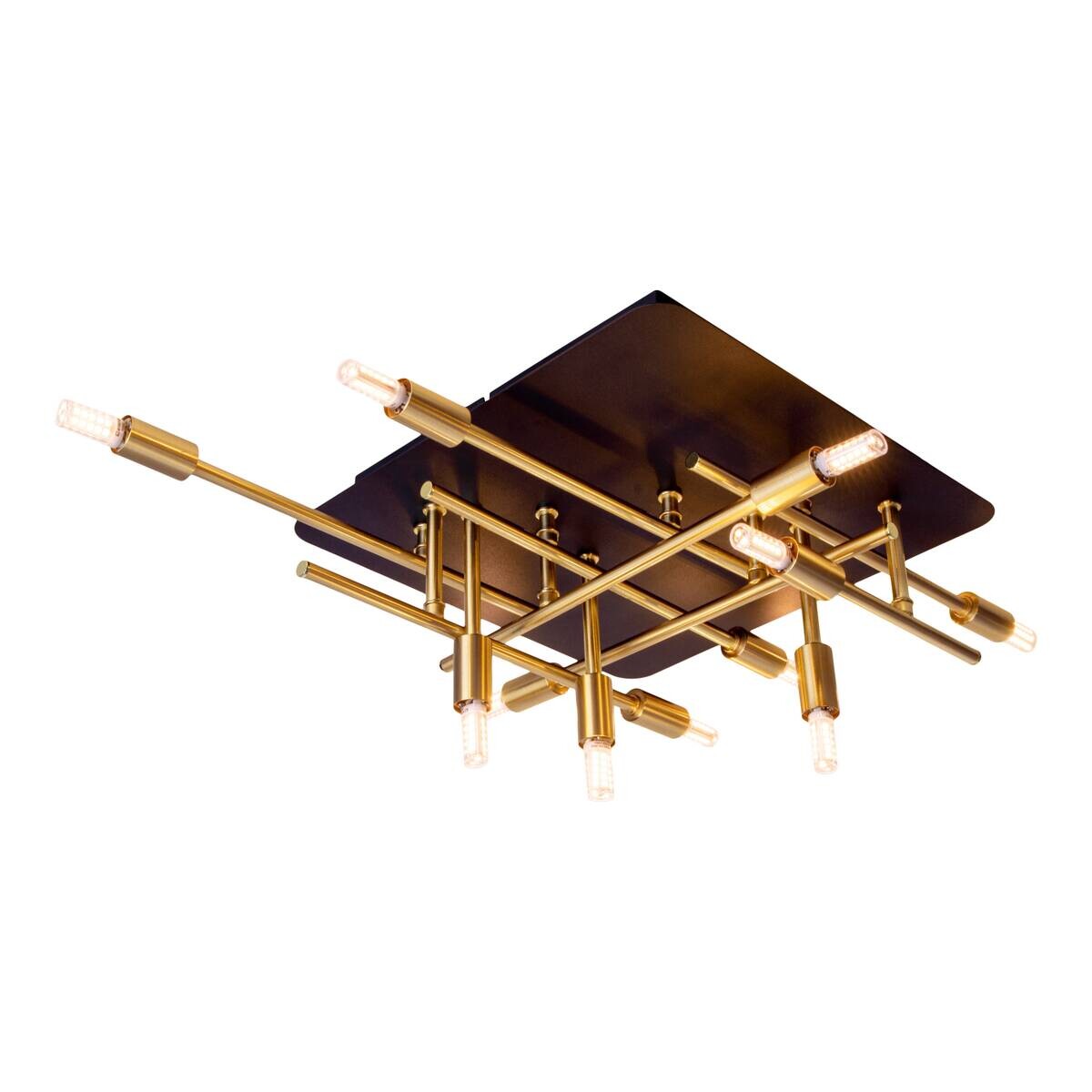 Näve Leuchten Deckenleuchte 1392845 messing Metall B/H/T: ca. 48x15x51 cm G9 11 Brennstellen