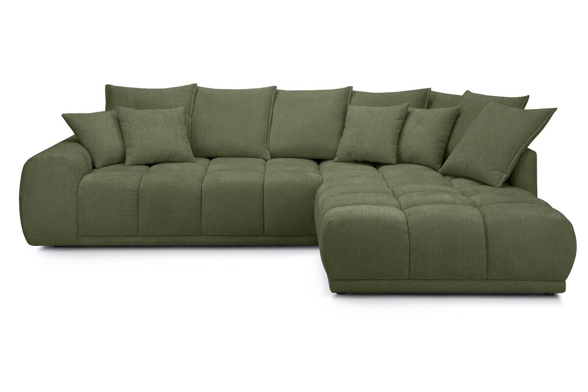 Ecksofa grün Microfaser B/H/T: ca. 312x97x229 cm