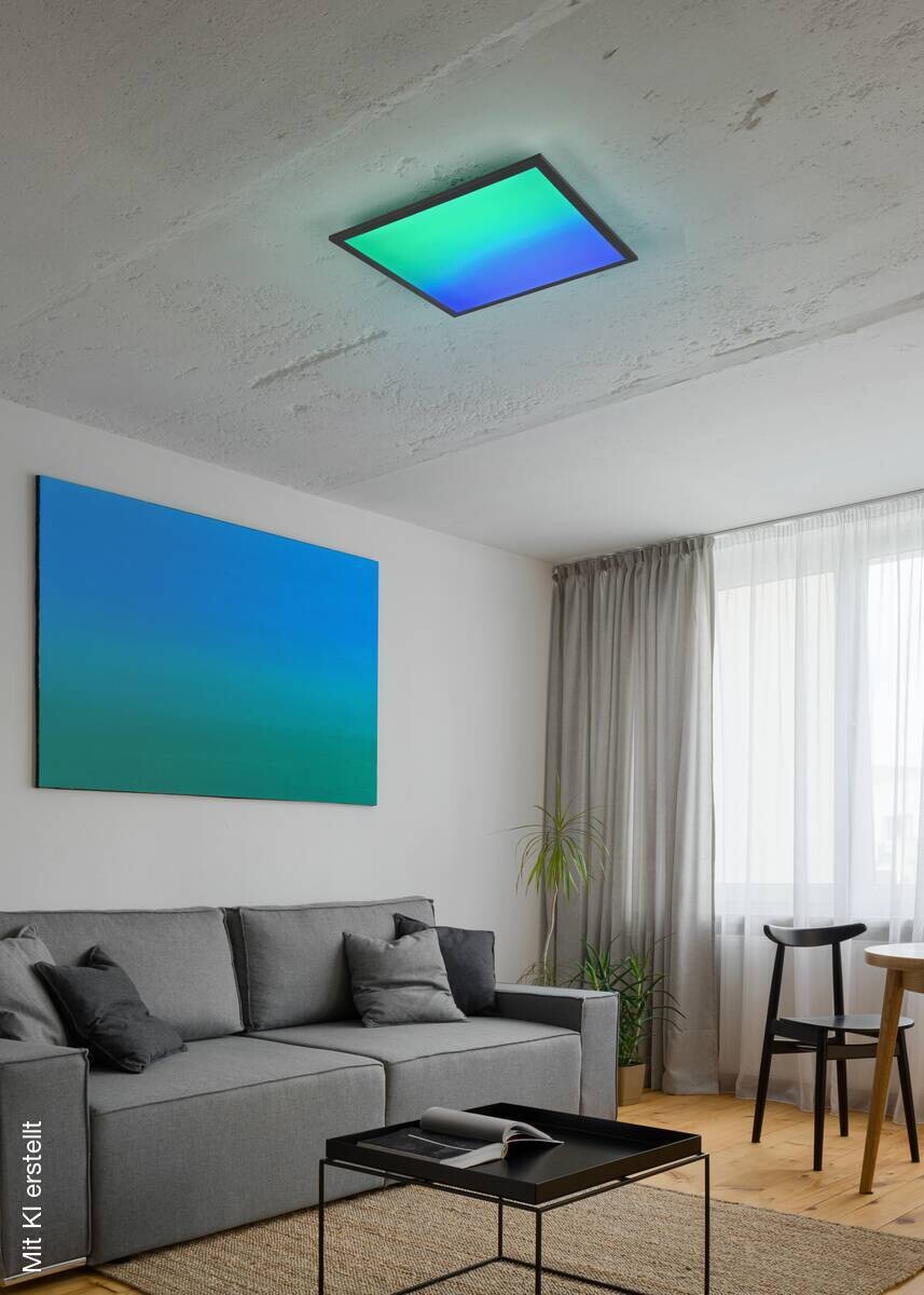 Reality LED-Deckenleuchte Beta R67664532 schwarz Metall B/H/T: ca. 44,5x50x44,5 cm 1 Brennstellen
