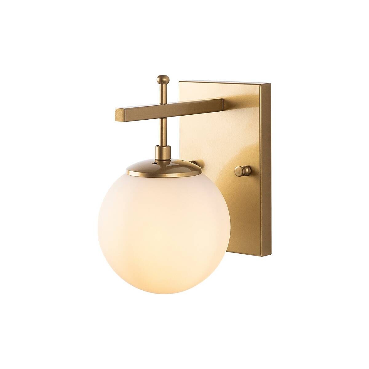 Opviq Wandleuchte gold Metall Glas B/H/L: ca. 20x15x15 cm E14 1 Brennstellen
