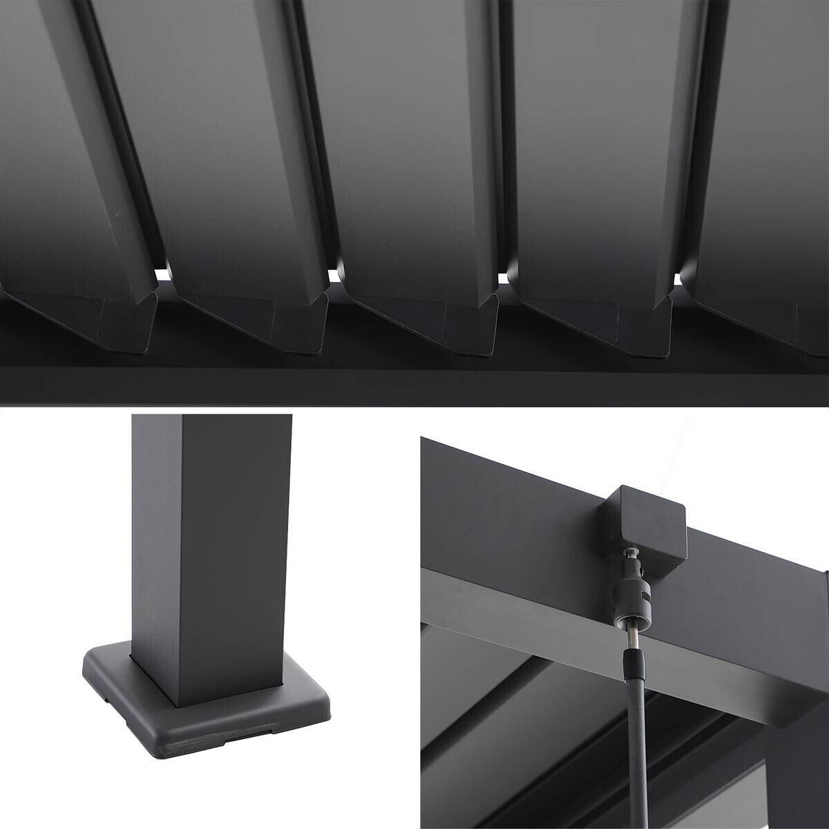 Pergola anthrazit Aluminium B/H/L: ca. 589x300x254,5 cm