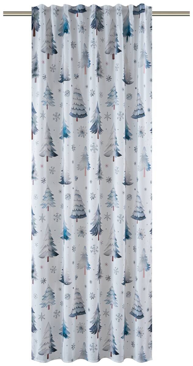 POCOline Kombivorhang Tannenbaum eisblau B/L: ca. 135x245 cm