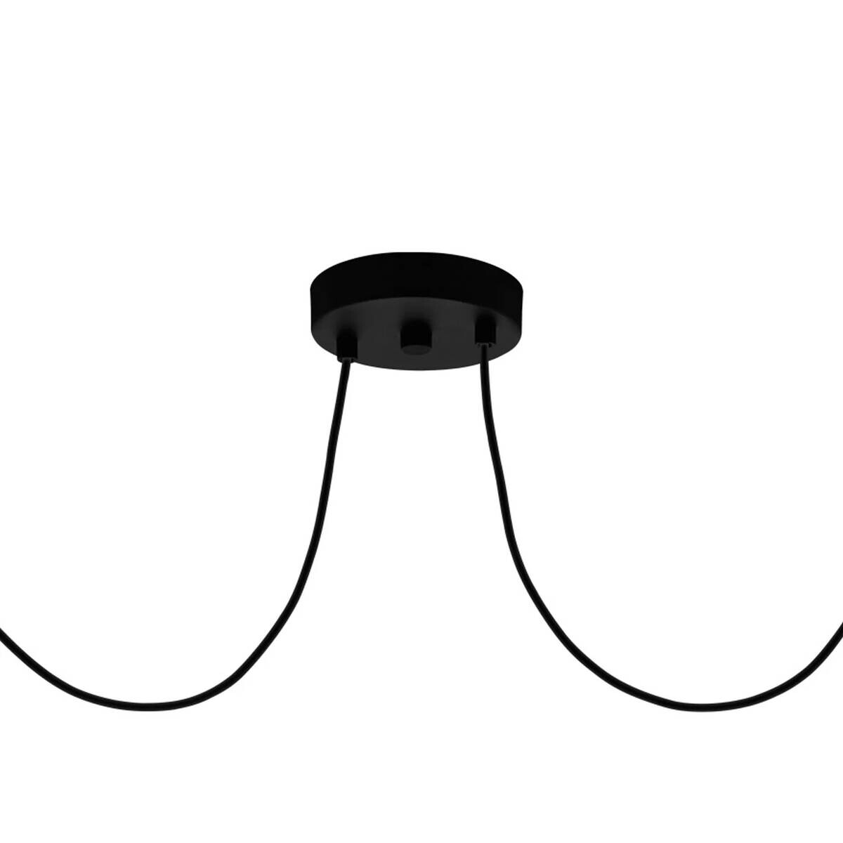 Eglo Pendelleuchte schwarz Stahl B/H/L: ca. 36x110x139 cm E27 2 Brennstellen